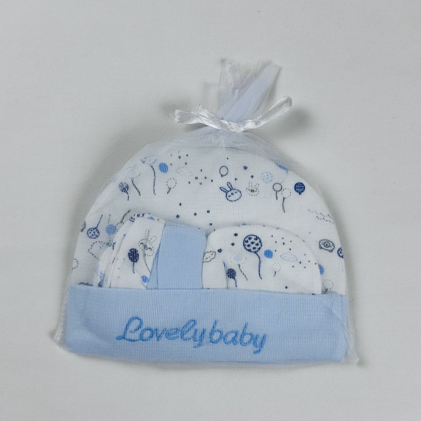 Baby Cap & Mittens Set Lovely Boy