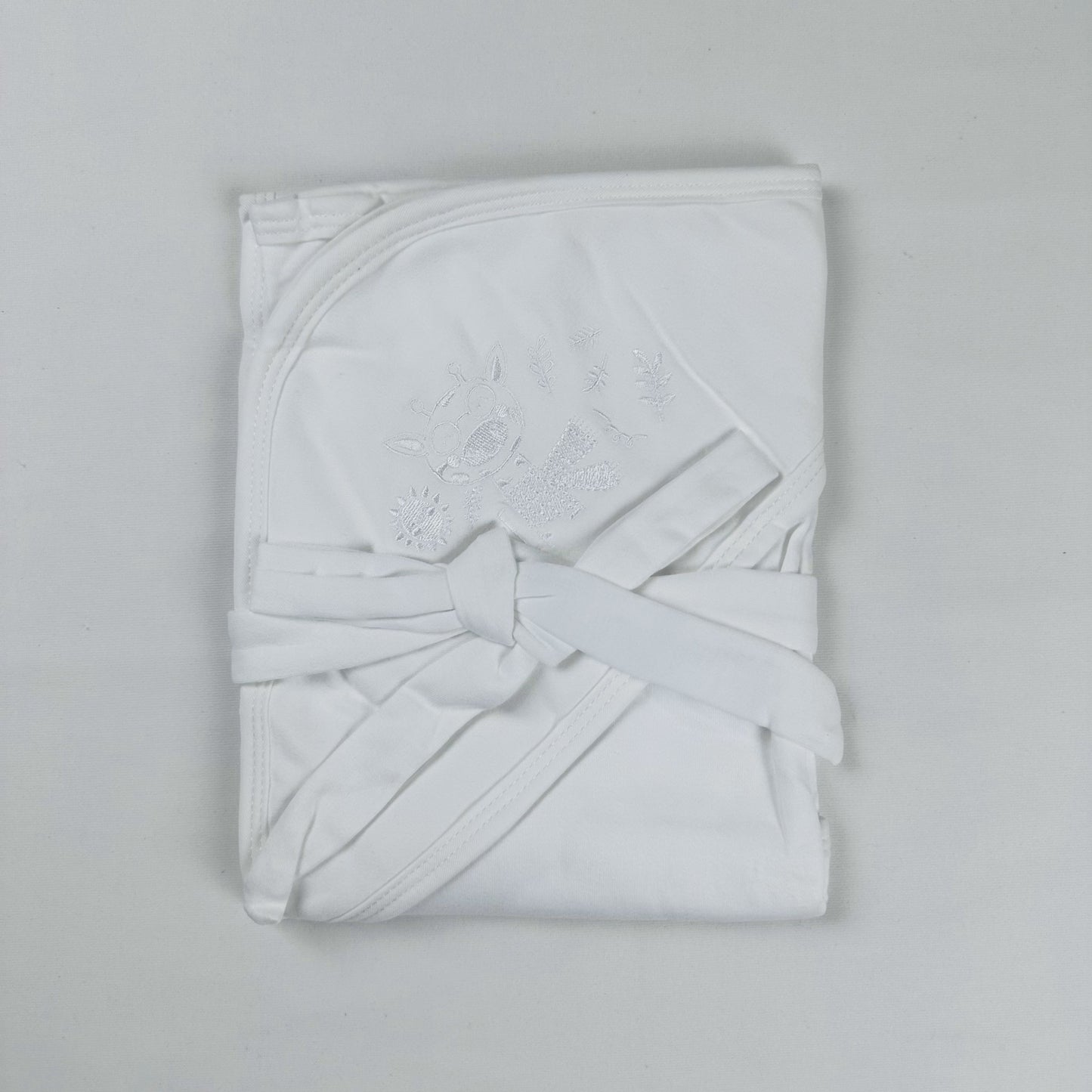 Baby Hooded Wrapping Sheet With Tie