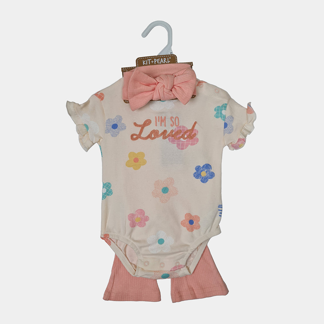 Baby Girl Outfit 3 Pcs Set