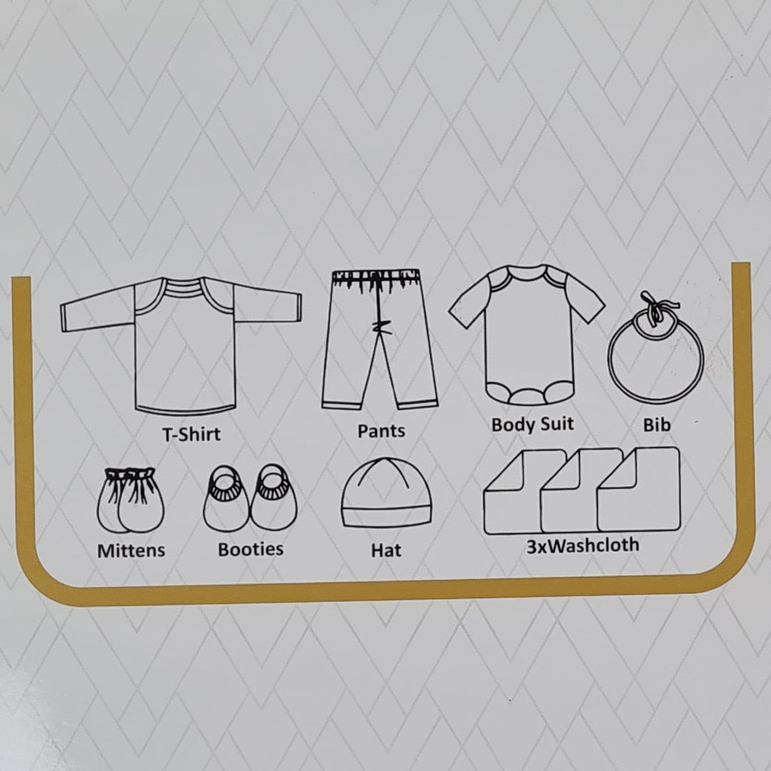 Elegant Kids Newborn 10 Pcs Gift Set Prince Theme (Summer)