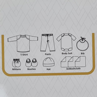 Elegant Kids Newborn 10 Pcs Gift Set Prince Theme (Summer)