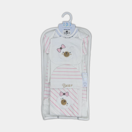 Baby Starter Gift Set - 7 Piece Bear and Stripes