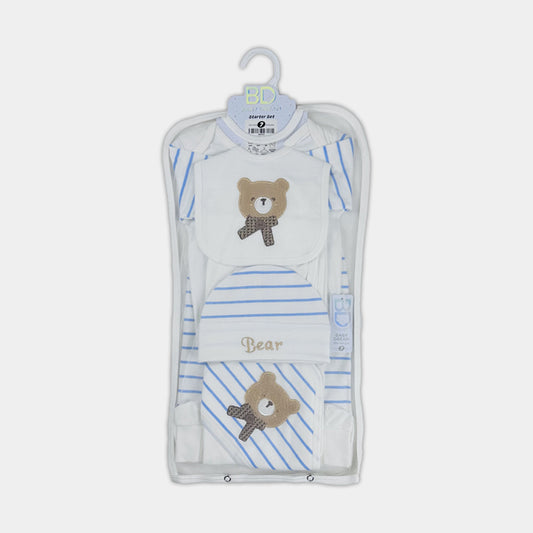 Baby Starter Gift Set - 7 Piece Bear and Stripes