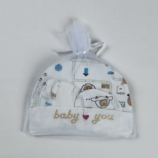 Baby Cap & Mittens Set Baby Love You