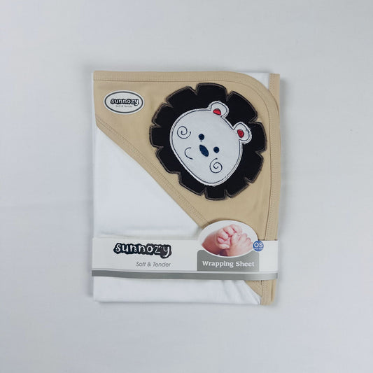 Baby Hooded Wrapping Sheet Cute Lion