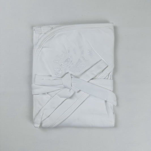 Baby Hooded Wrapping Sheet With Tie