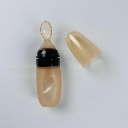 Baby Feeding Bottle with Soft Spoon